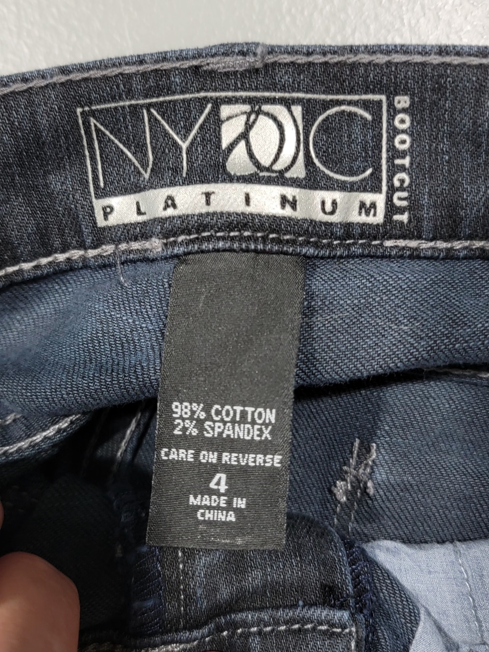 NY&C Platinum Bootcut Jeans in Dark Blue